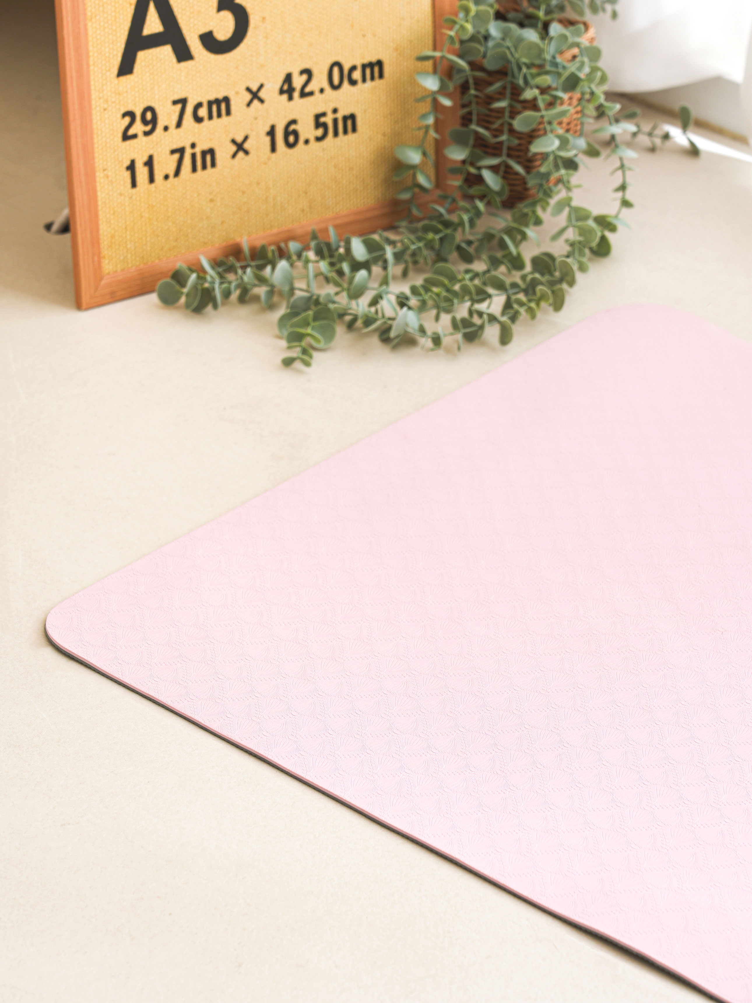 TPE 투톤 요가 매트 173 X 61 X 0.4 cm 핑크