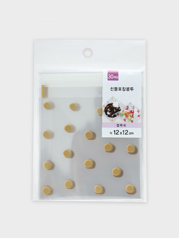 땡땡이 포장봉투 30매 12X12cm