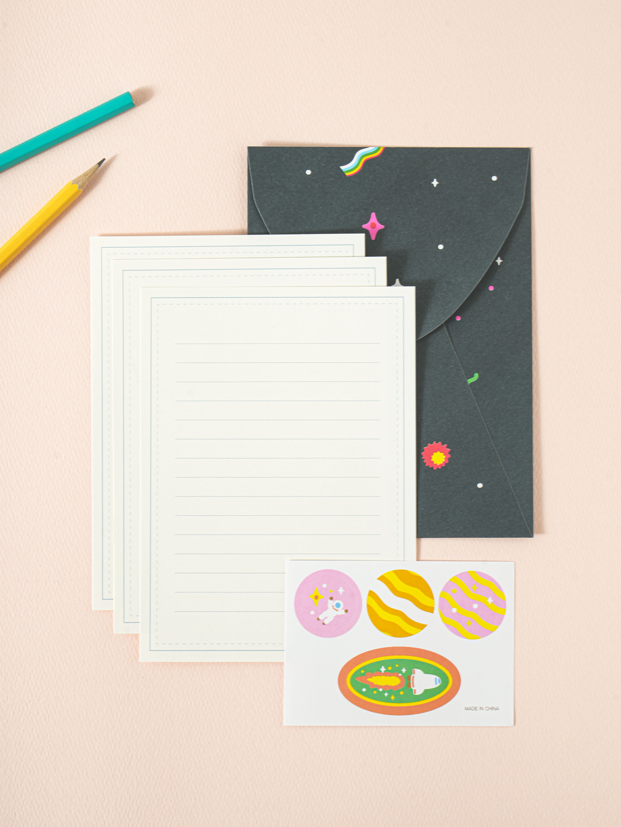 큰 봉투 편지 세트 4매입