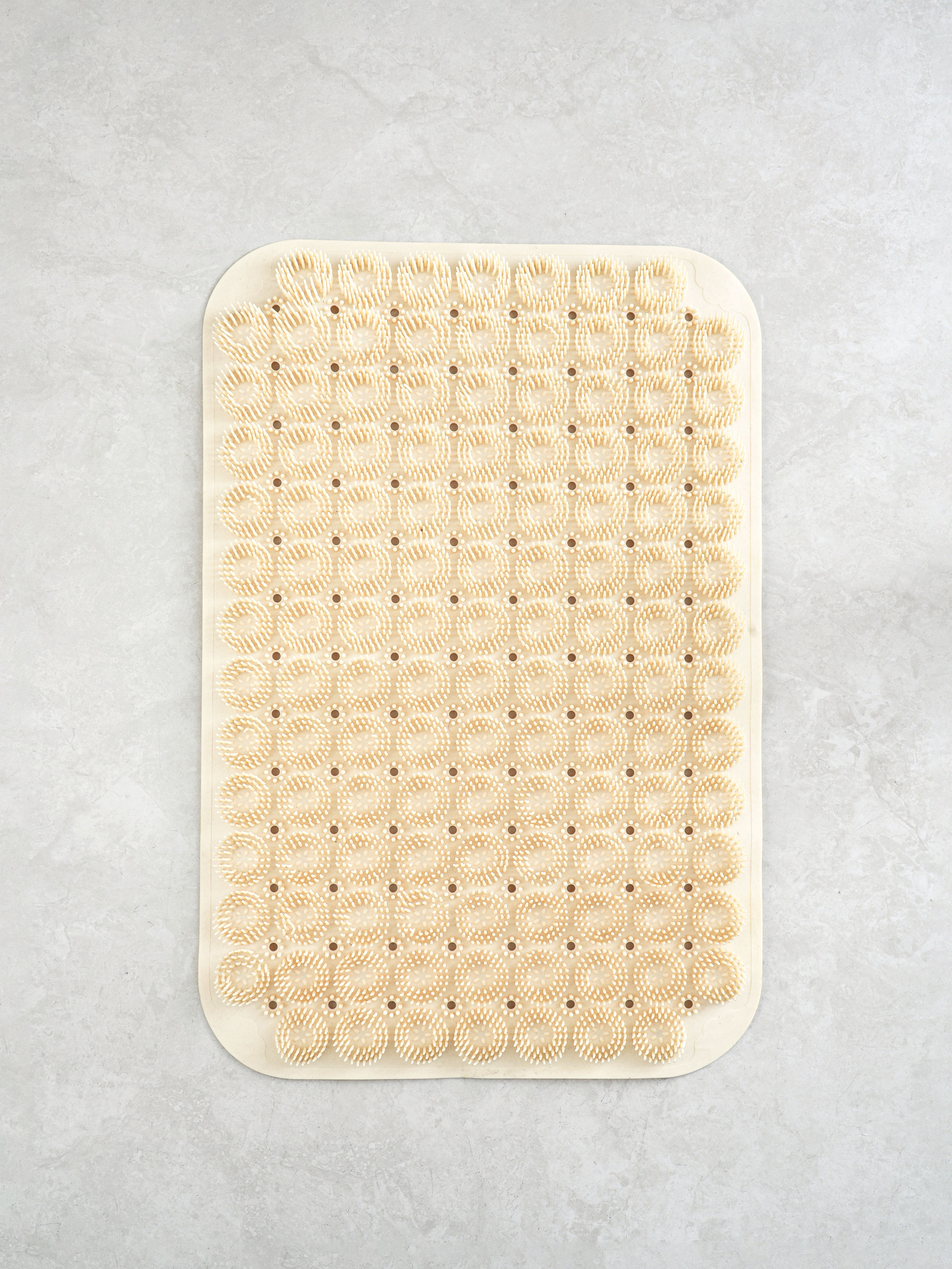 물 빠짐 풋 브러쉬 욕조 매트 40 X 60 cm 아이보리