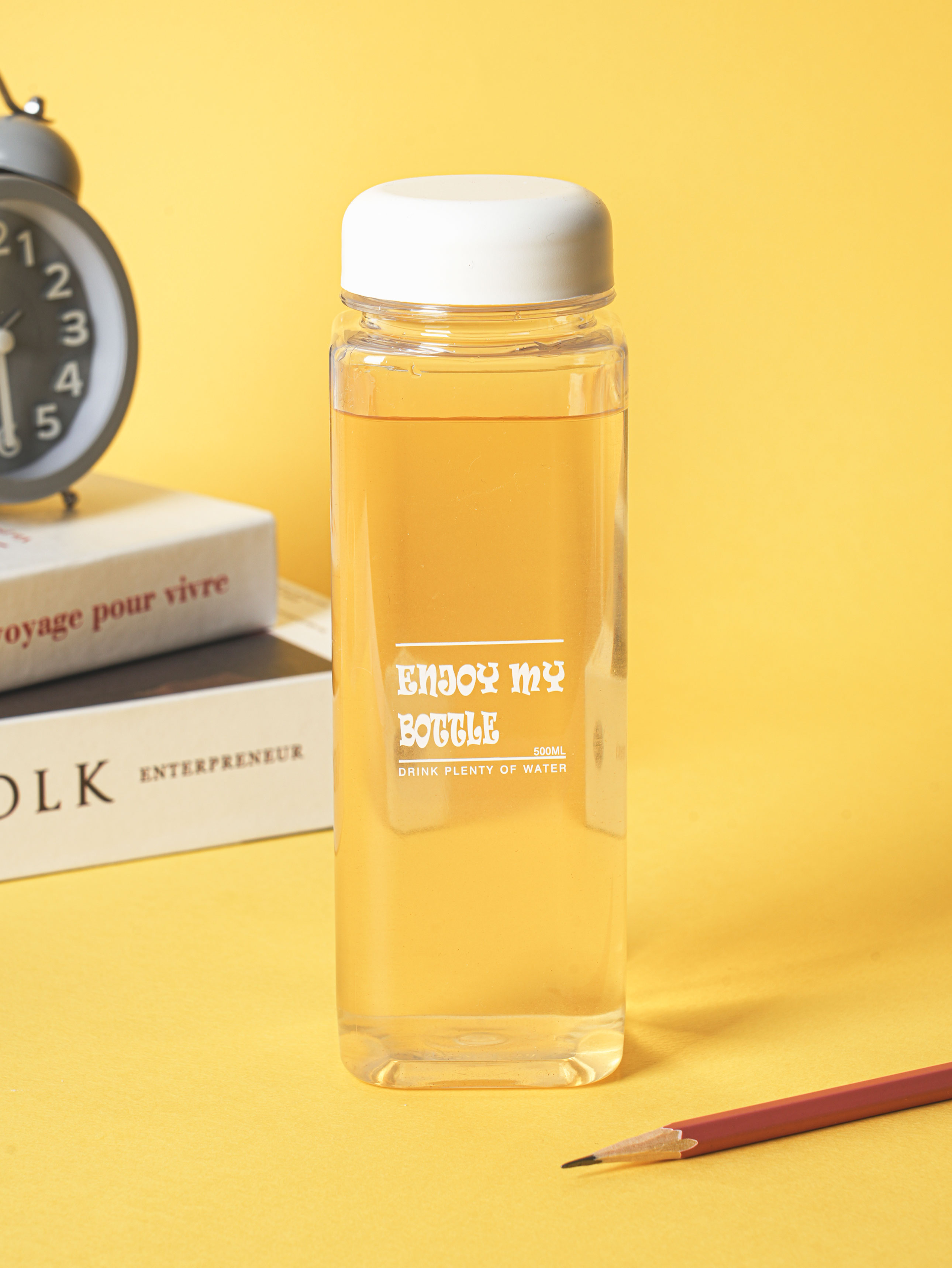 기본 사각 물병 500 ml 화이트