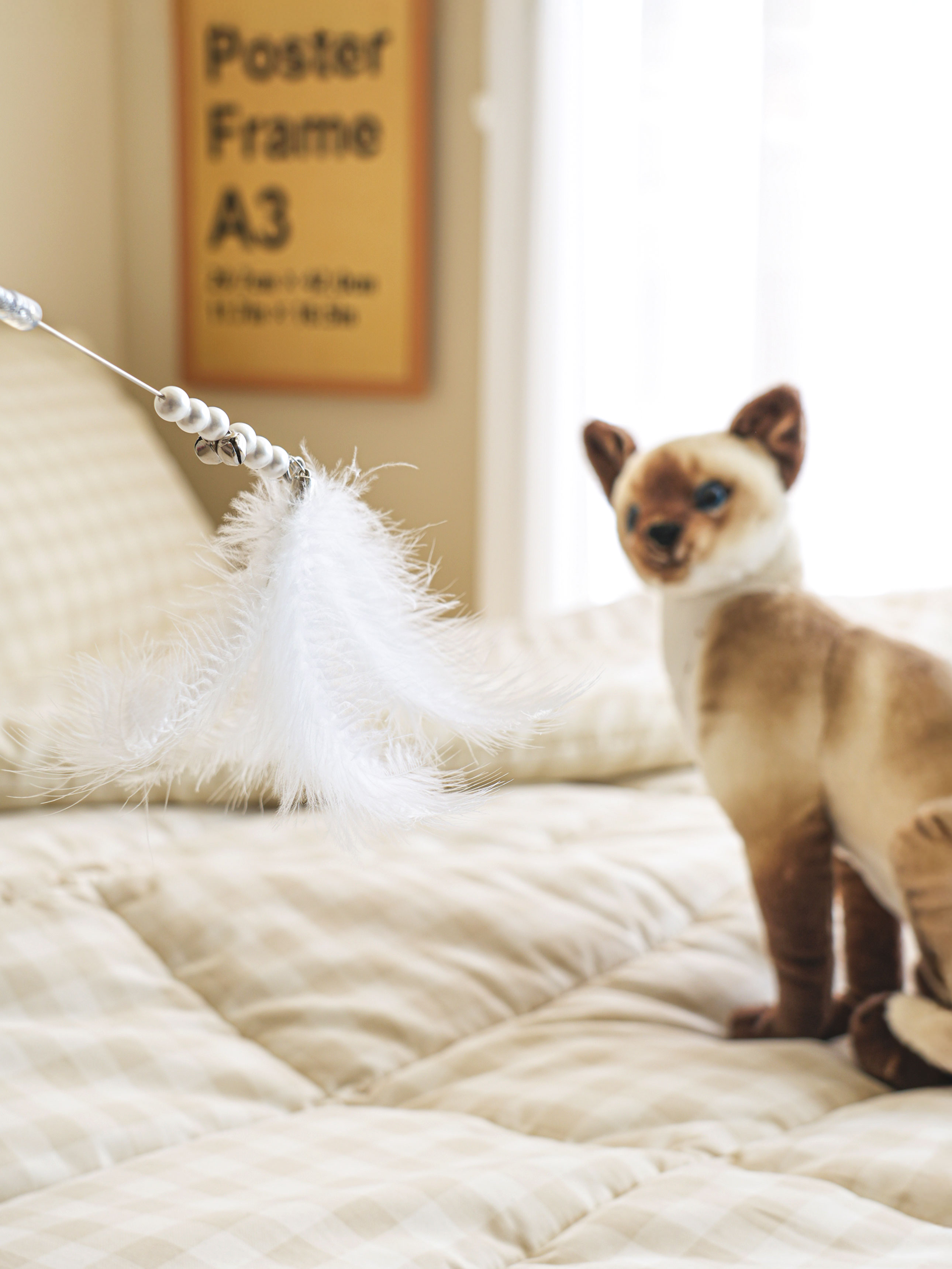 [펫] 고양이 깃털 낚싯대 그레이