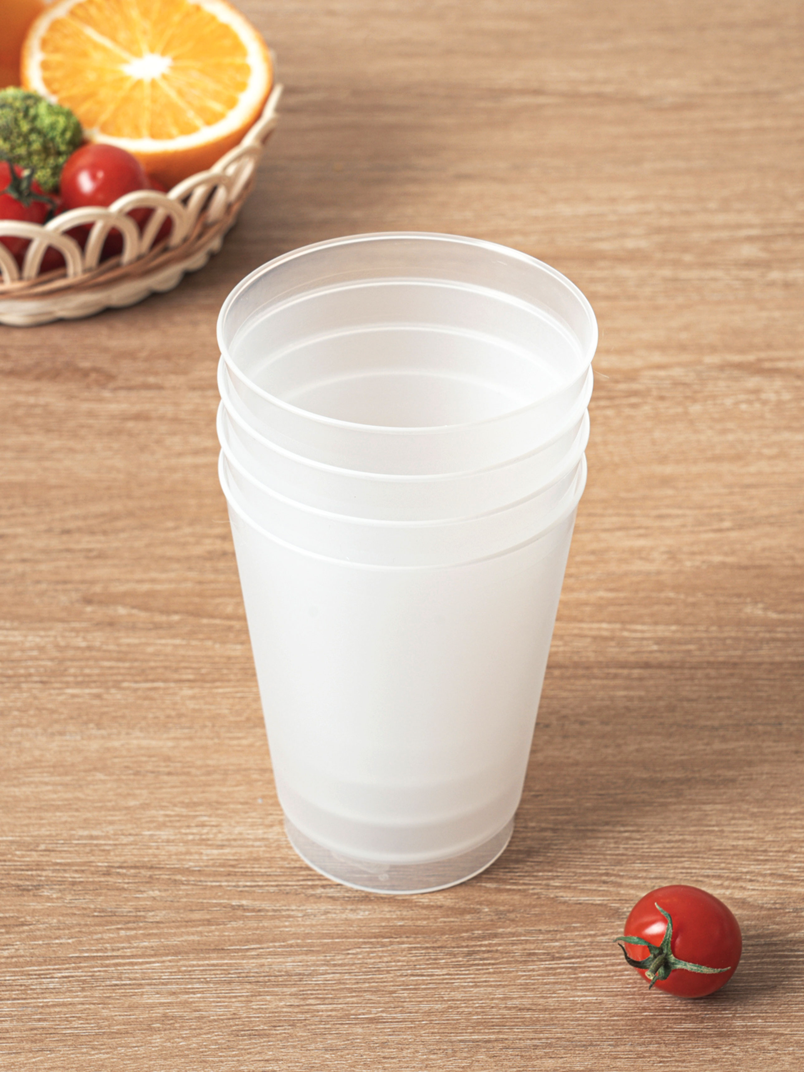 플라스틱 반투명 컵 360 ml 4개입