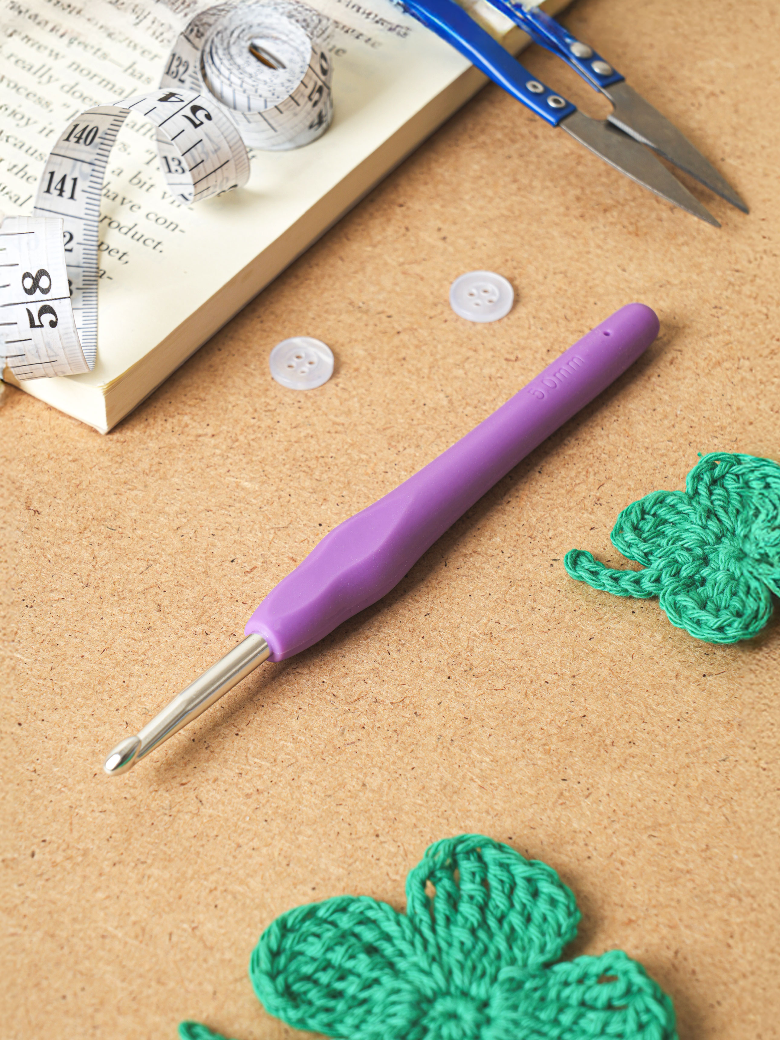 편안한 손잡이 코바늘 5 mm