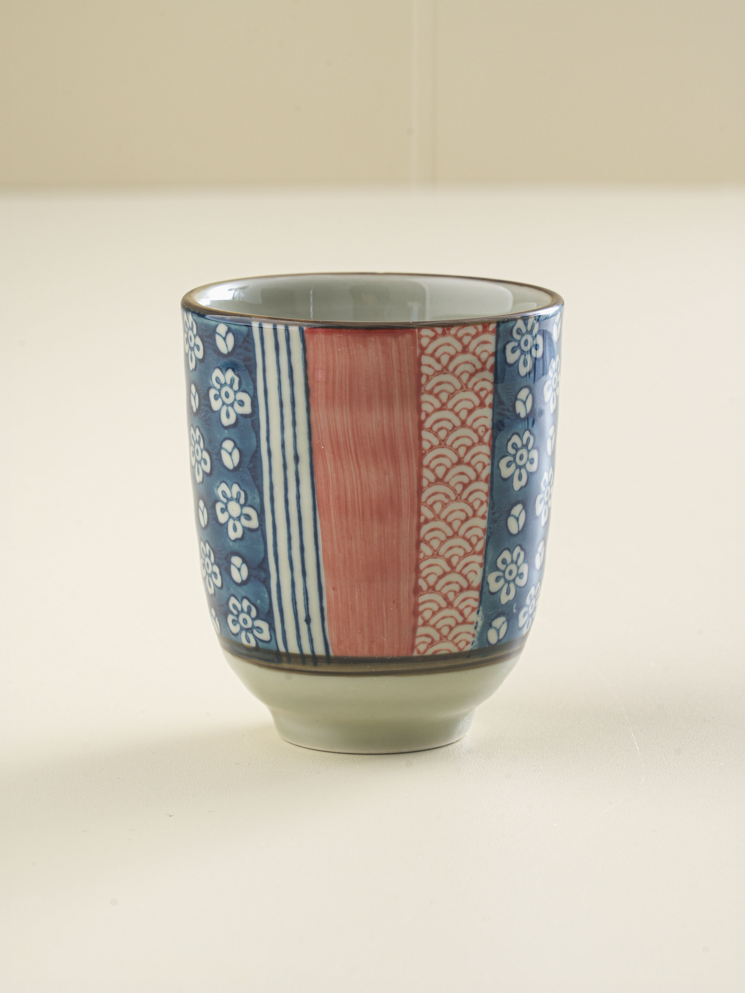 와풍 꽃 패턴 물컵 170 ml