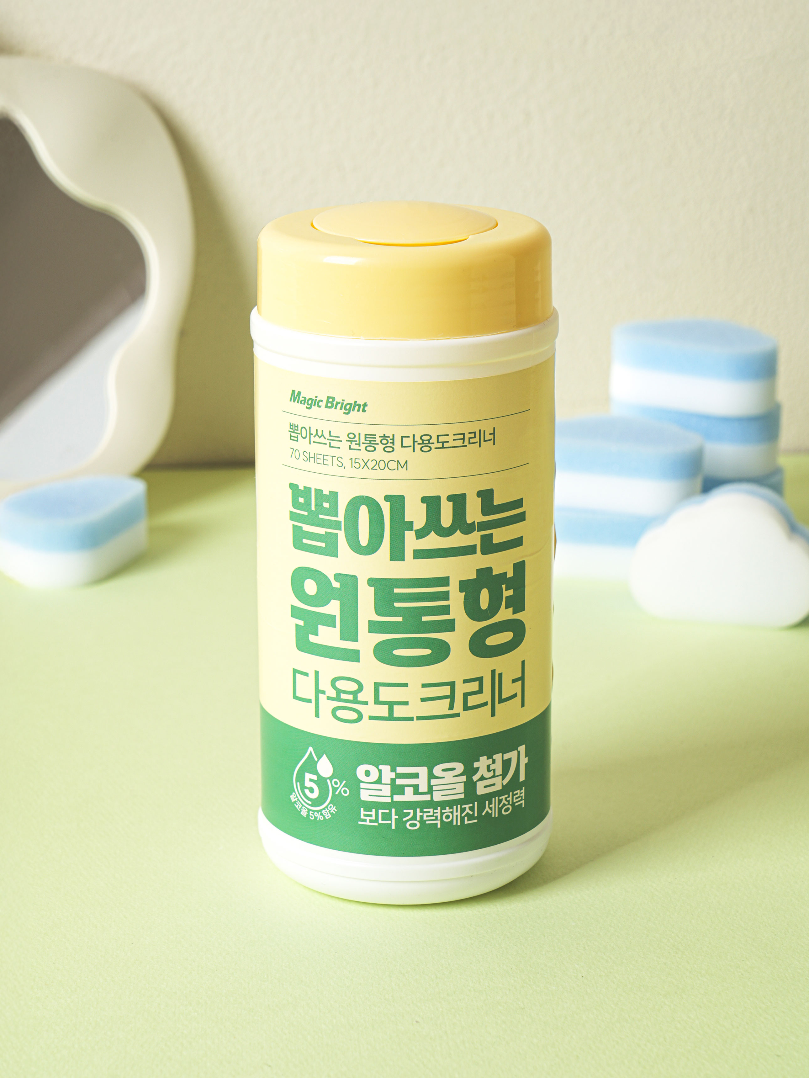매직브라이트 뽑아 쓰는 원통형 다용도 클리너 70매입