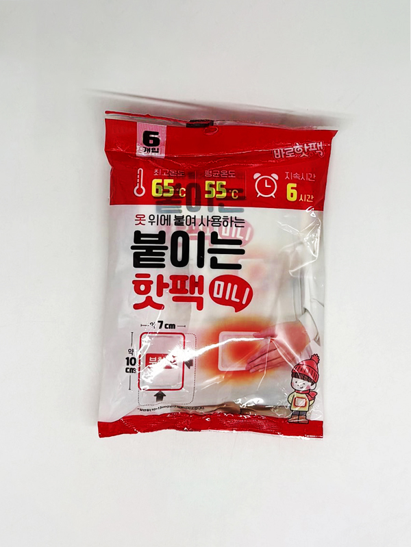 붙이는 미니 핫팩 6개입
