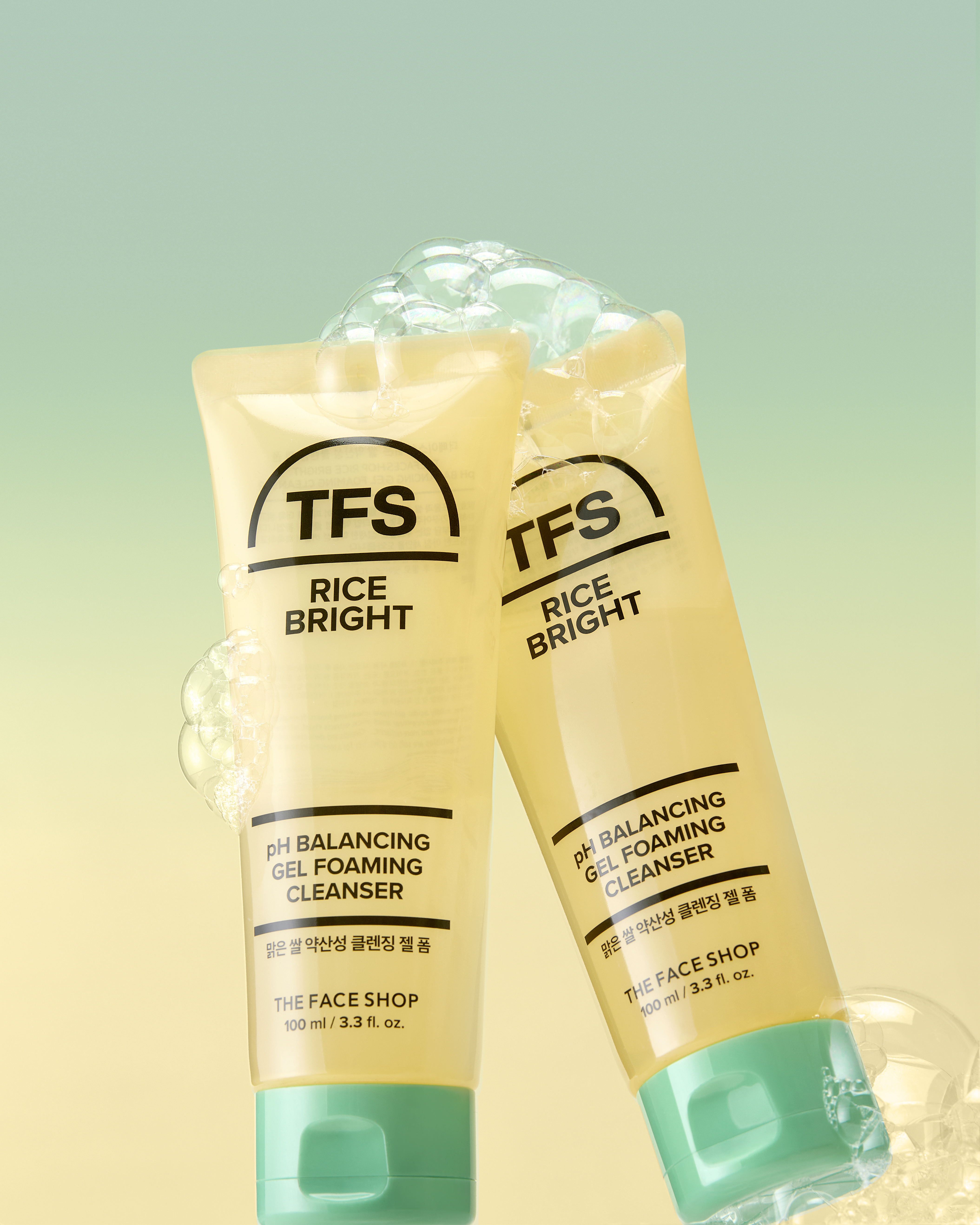 더페이스샵 맑은 쌀 약산성 클렌징 젤 폼 100 ml