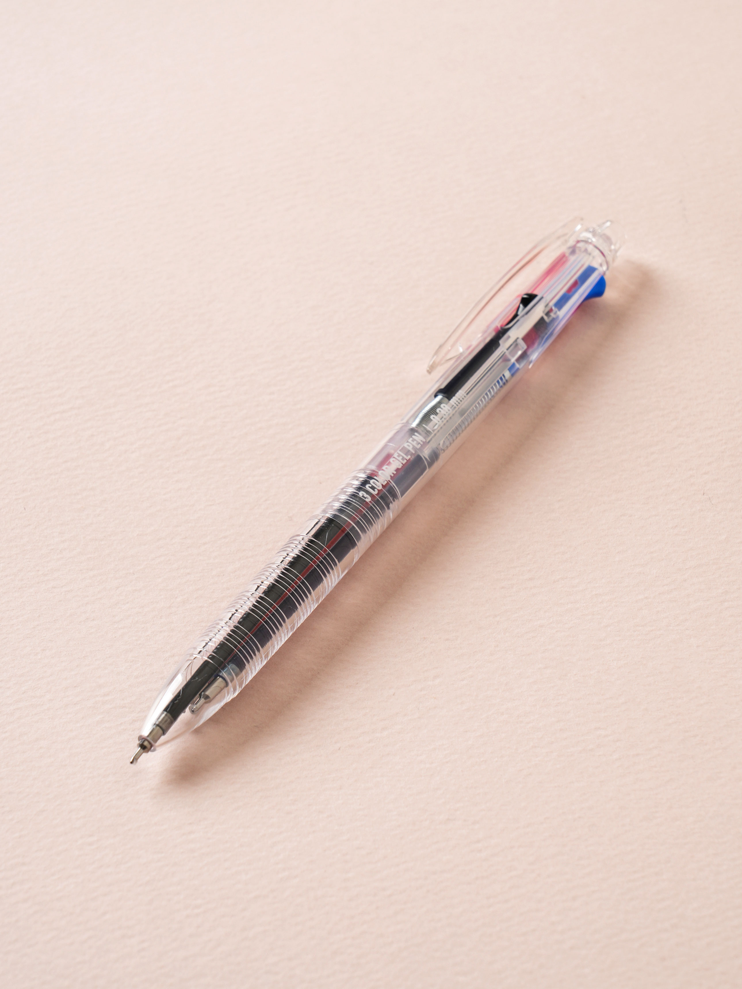 3색 중성 젤펜 0.38 mm 흑청적