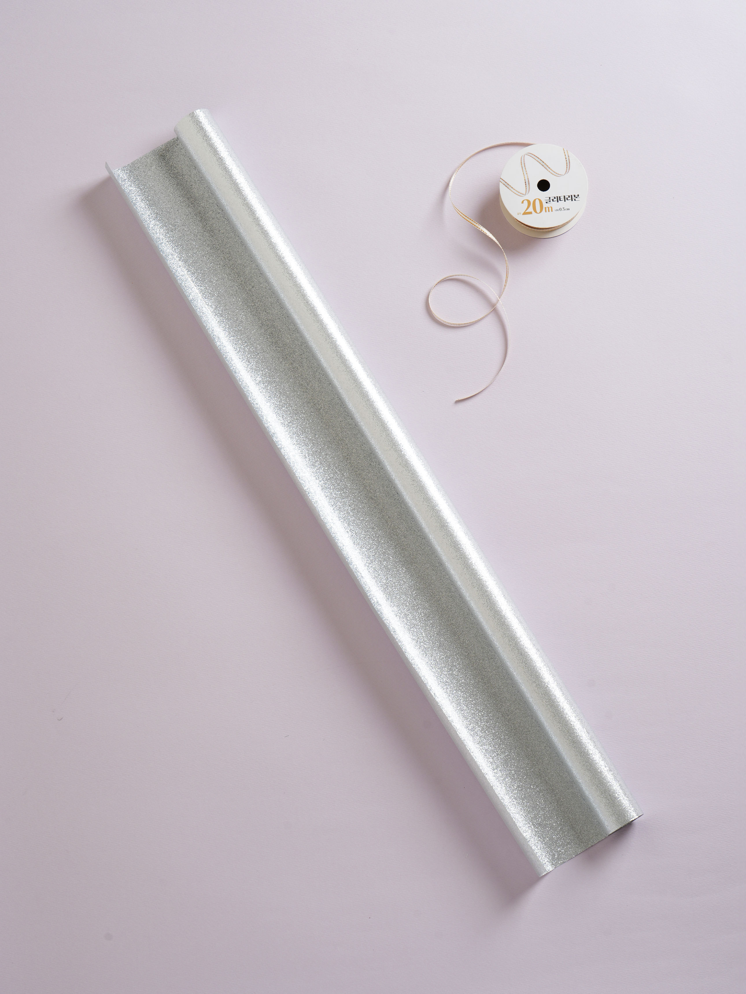 글리터 포장지 70 X 150 cm 실버