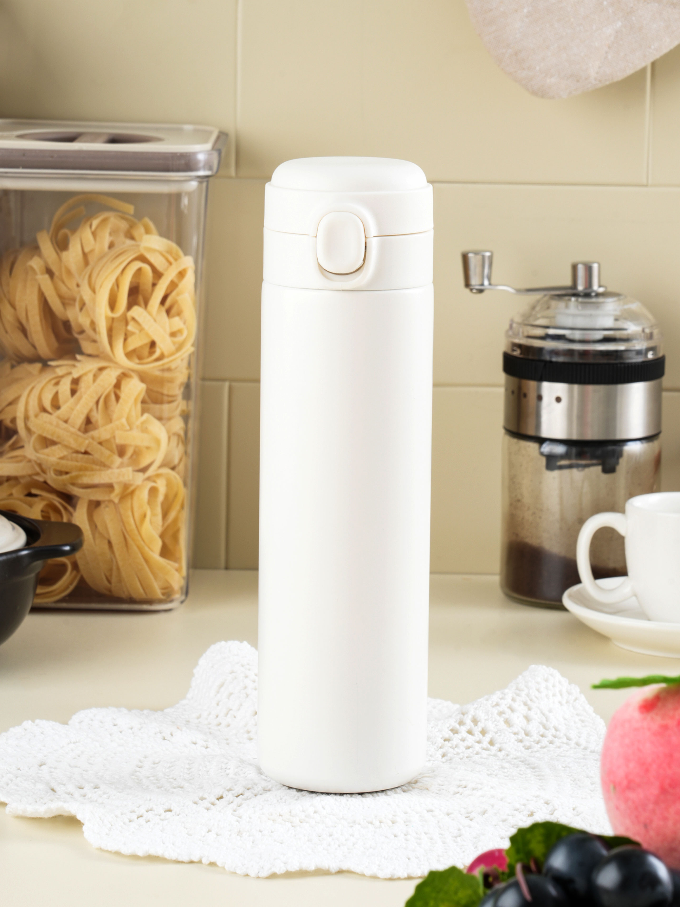 원터치 보온병 500 ml 화이트