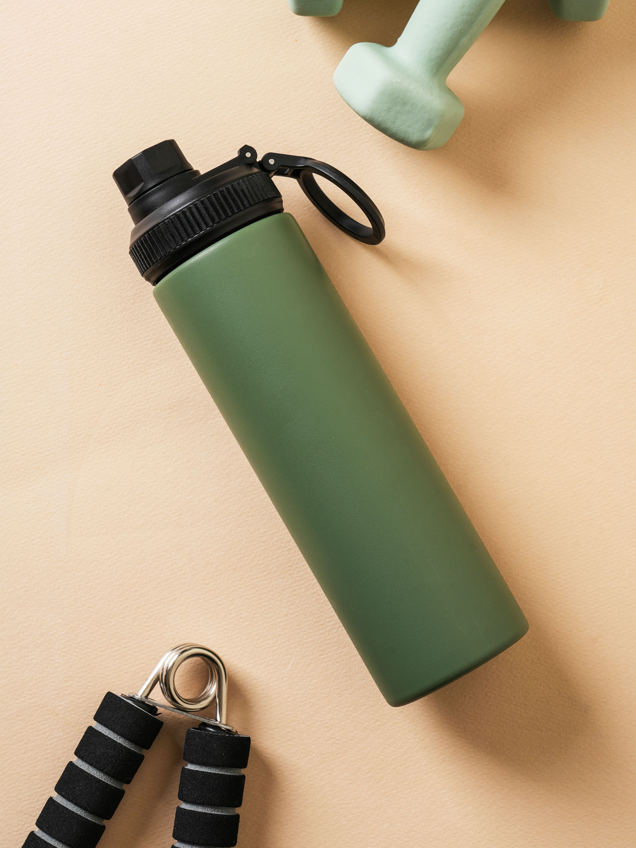 핸들형 아웃도어 보온병 650 ml 올리브