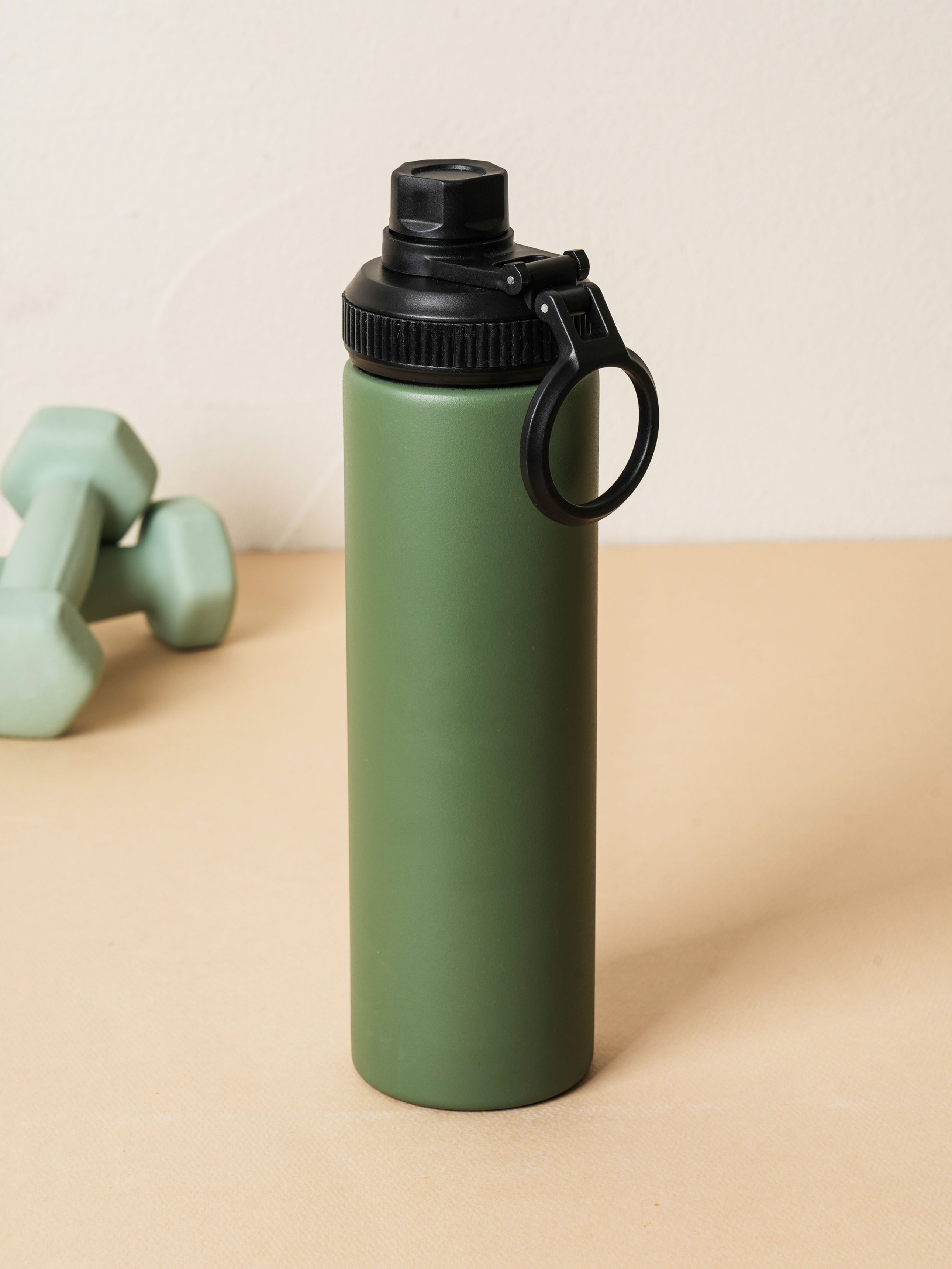 핸들형 아웃도어 보온병 650 ml 올리브