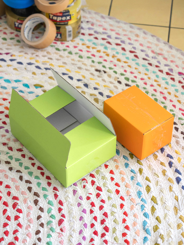 컬러 다용도 박스 16 X 11 X 10 cm 2매입