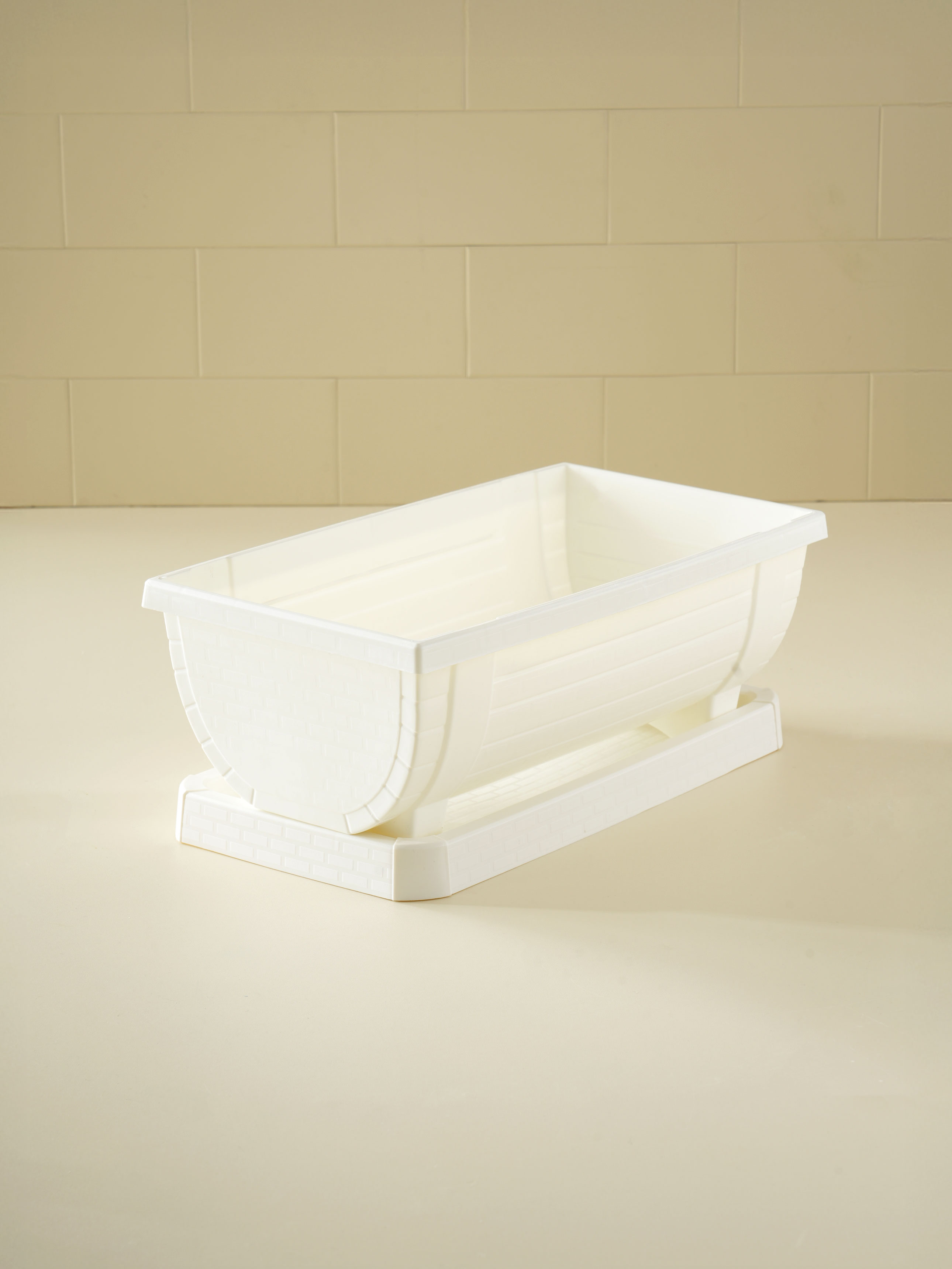 직사각화분(화이트)(약37x20.5 cm)(2000)