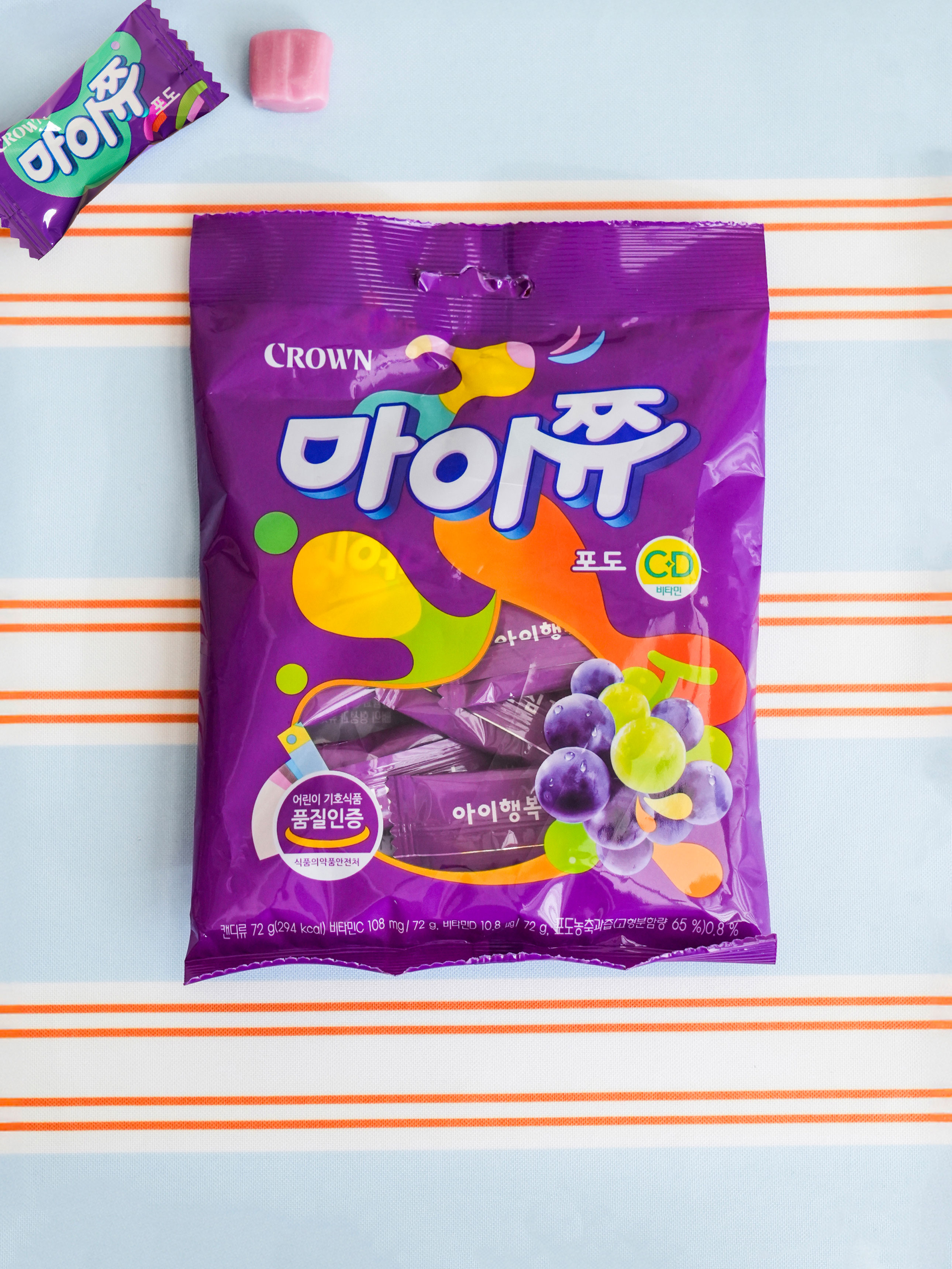 크라운 마이쮸 72 g 포도