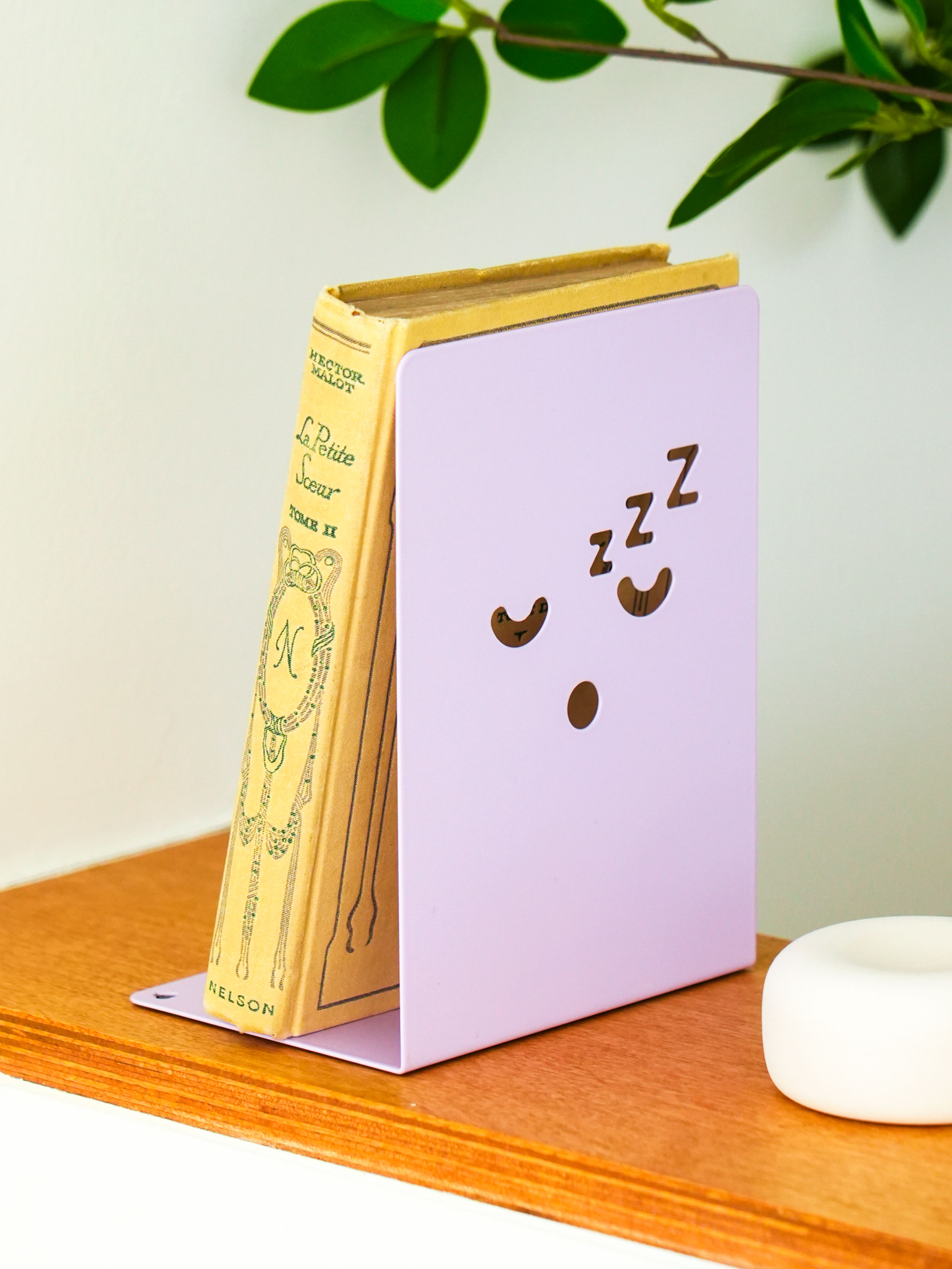 Подставка для книг Смайл фиолетовая