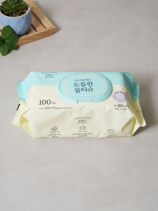 두툼한 물티슈 100매