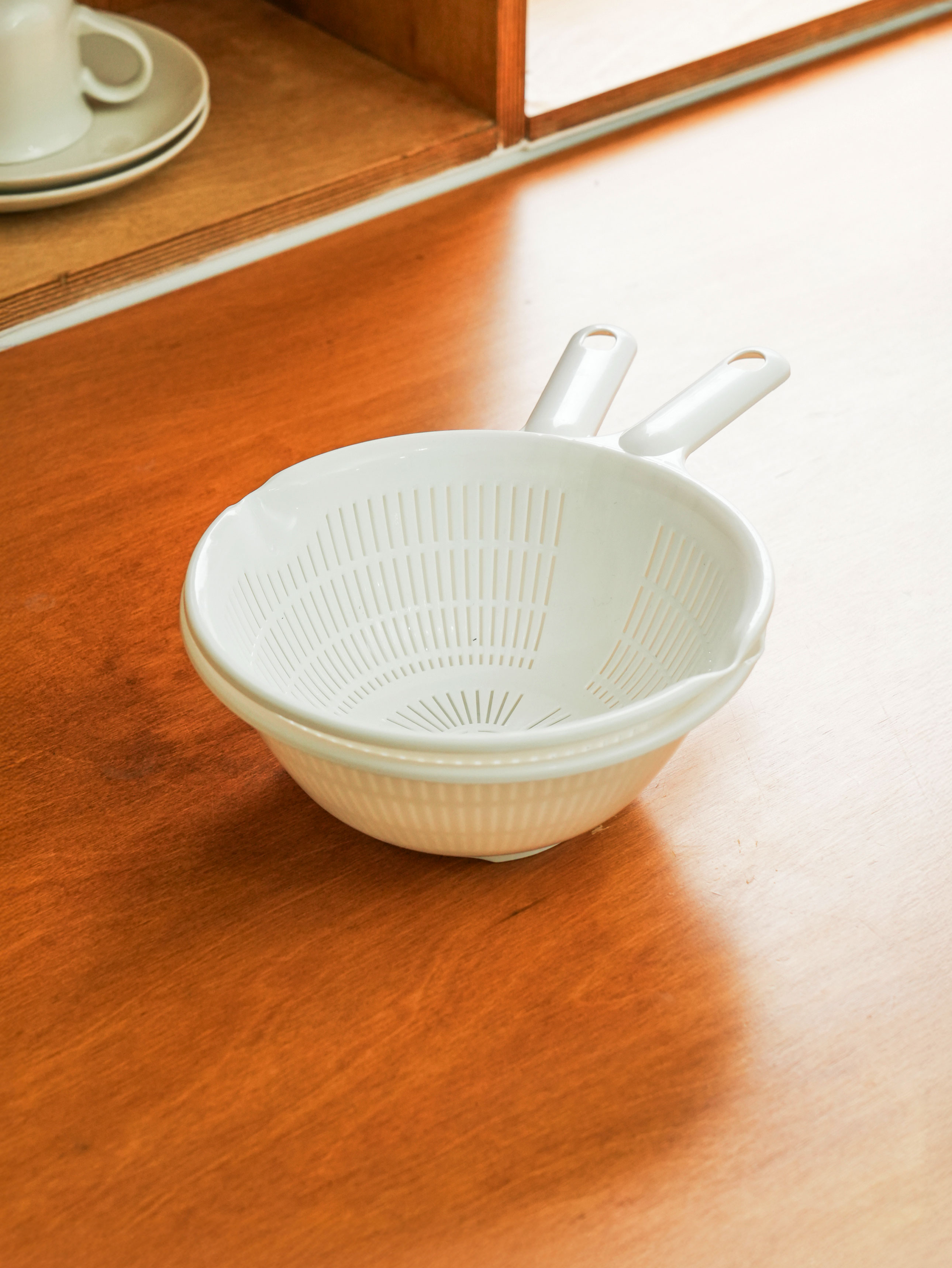 일본제 손잡이 채반＆받침 세트 20 cm