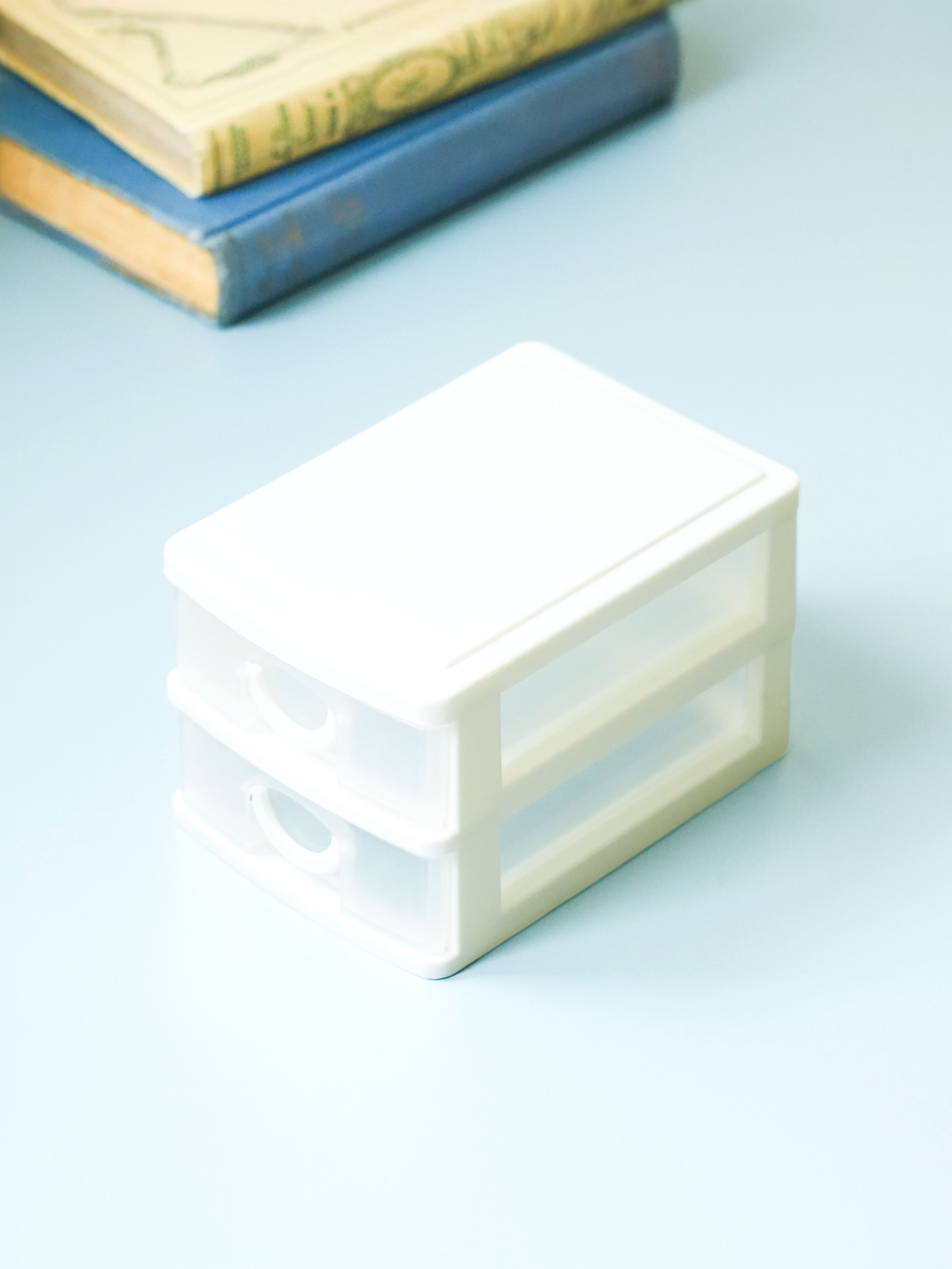 미니 2단 서랍장 13 X 9 X 8 cm 화이트