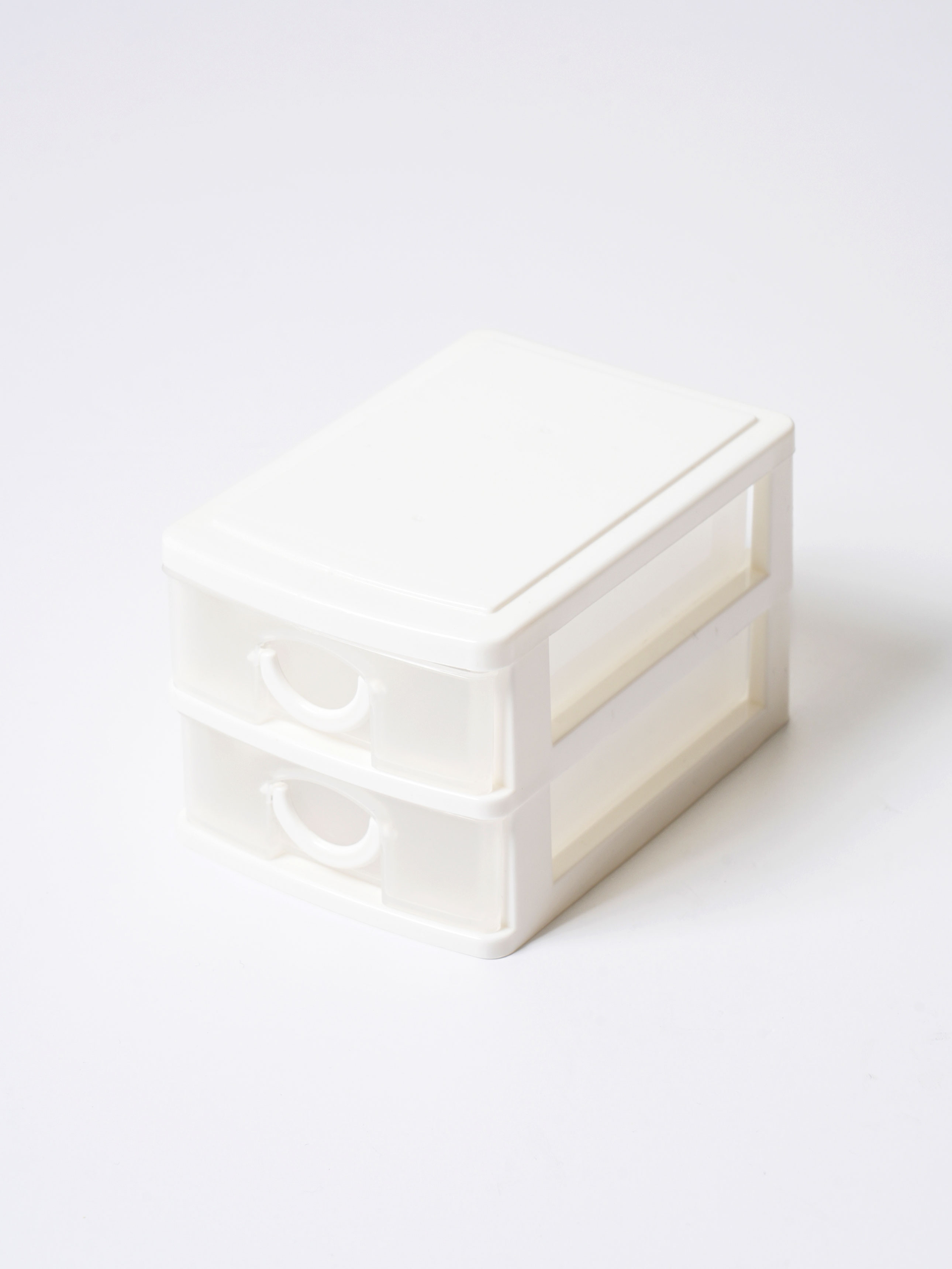 미니 2단 서랍장 13 X 9 X 8 cm 화이트