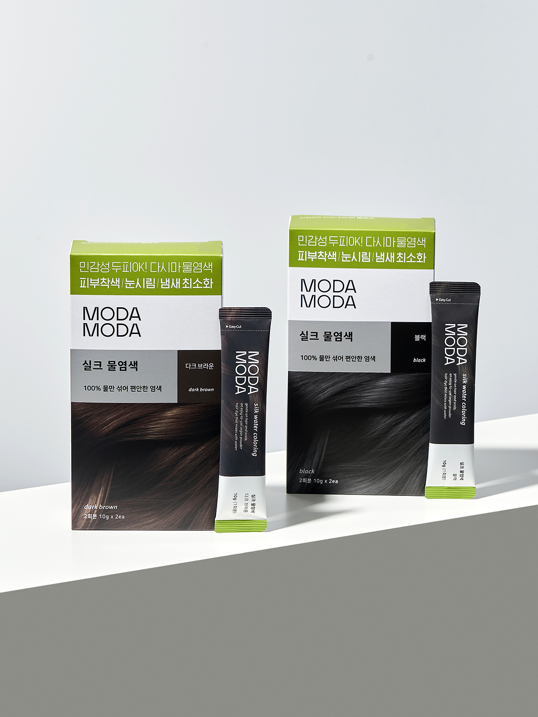 모다모다 실크물염색 블랙 2회분
