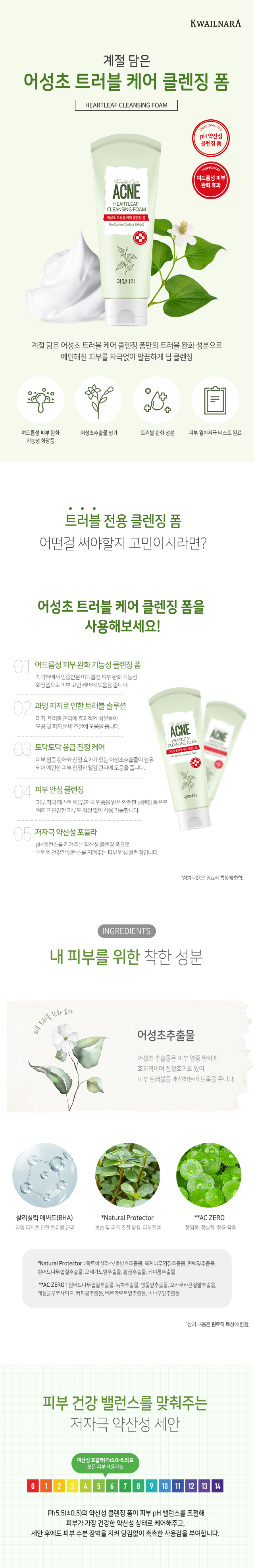 과일나라 계절담은 어성초 트러블케어 클렌징폼