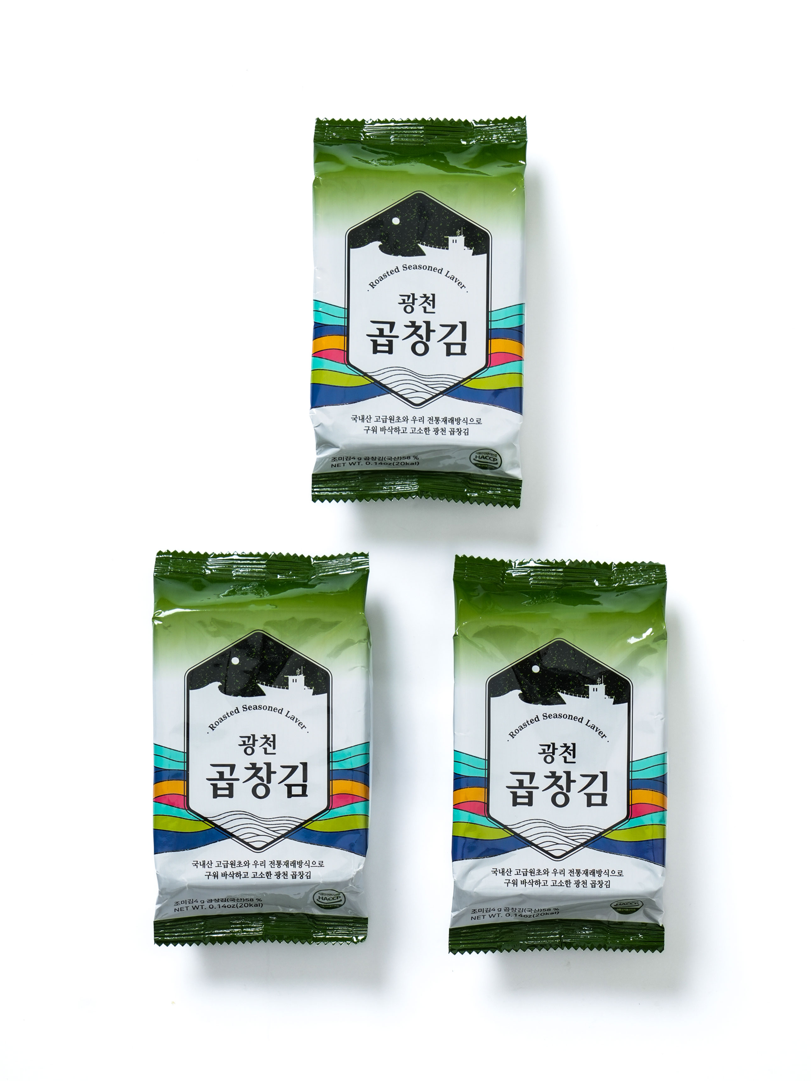 Морская капуста Gwangcheon 곱창 김, 4 г х 3 шт.