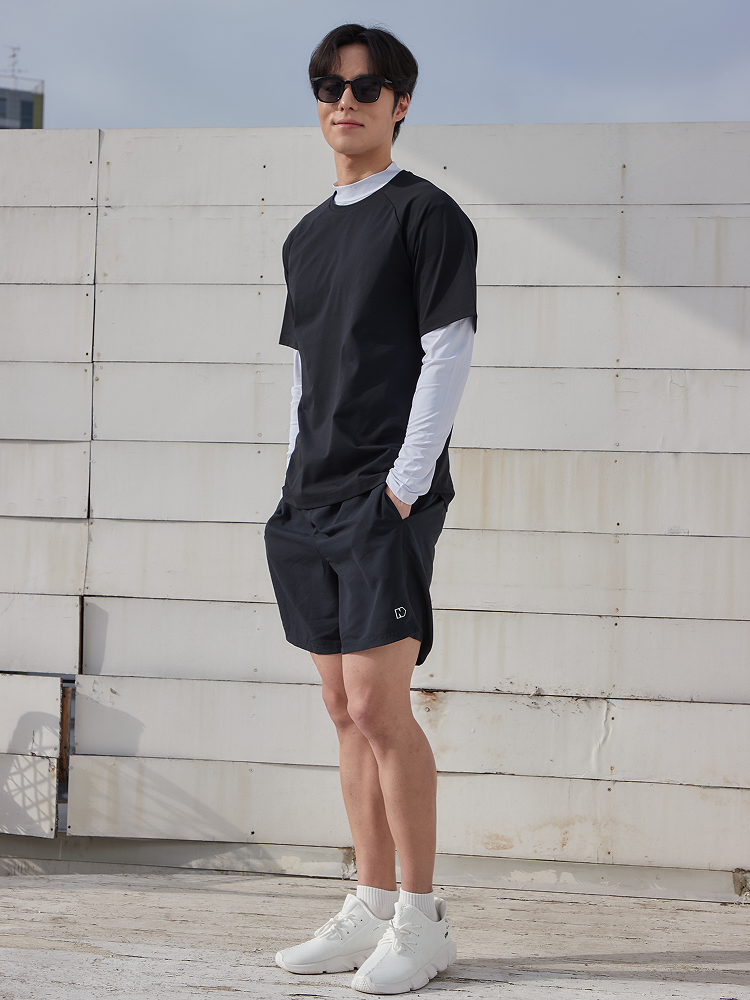 메쉬망 안감 반바지 L 블랙