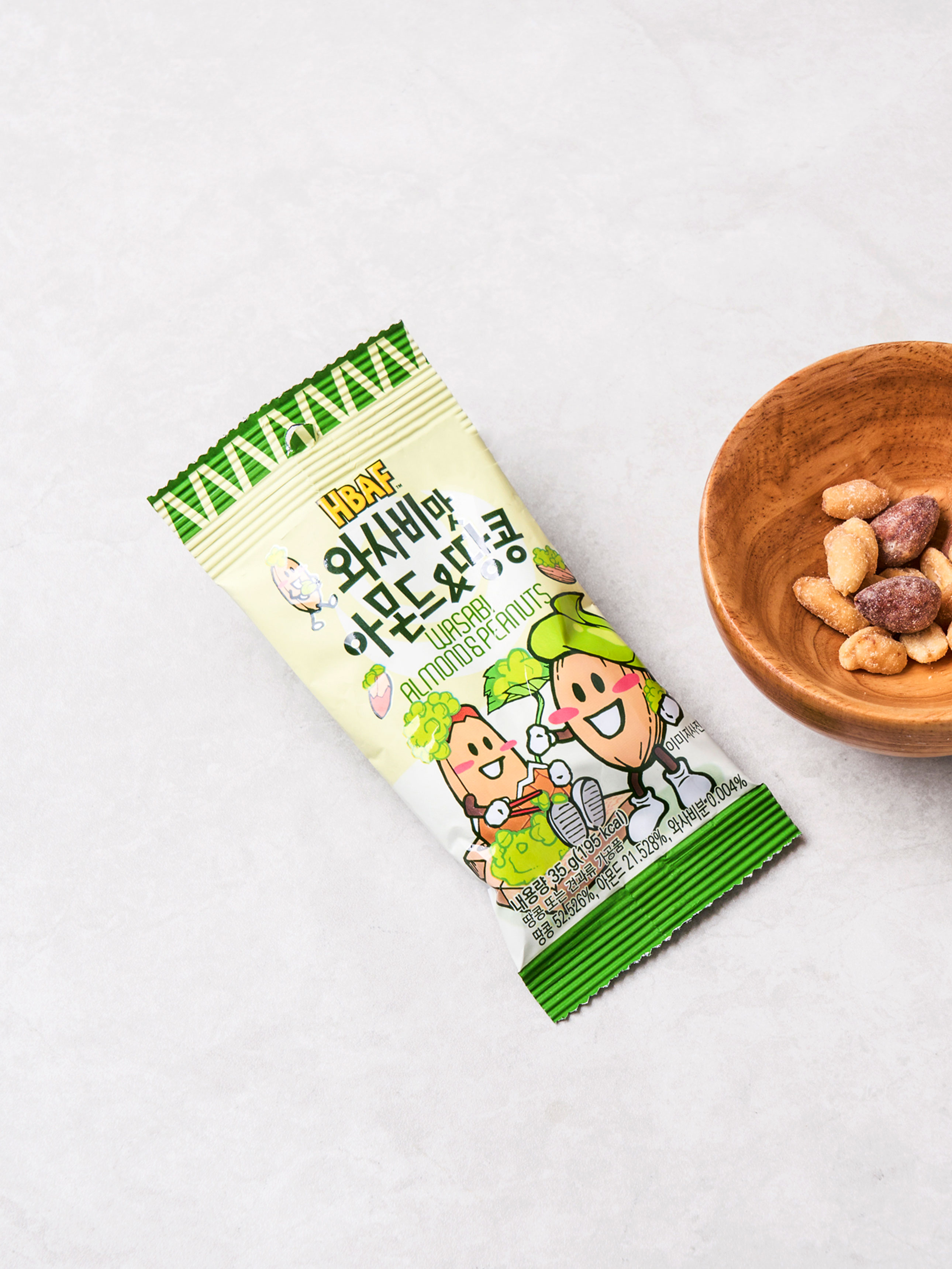 HBAF миндаль и арахис со вкусом васаби 35 г