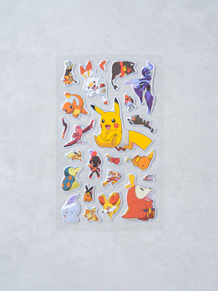 Объёмные наклейки Pokemon розовые