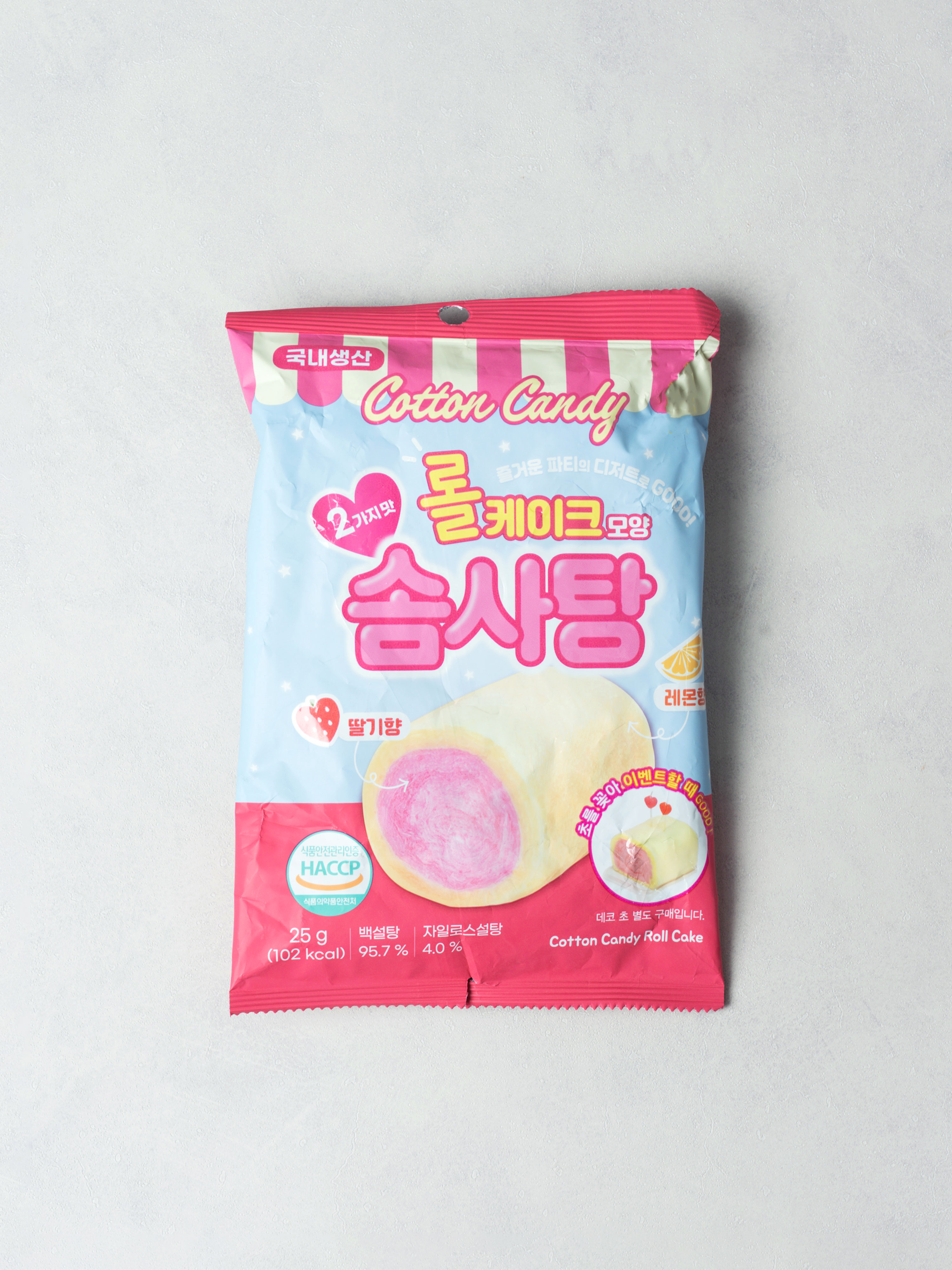 롤케이크 모양 솜사탕 25 g