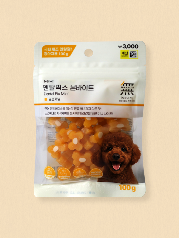 [펫] 바우와우 무마진 덴탈픽스 미니껌 100 g 오리지널