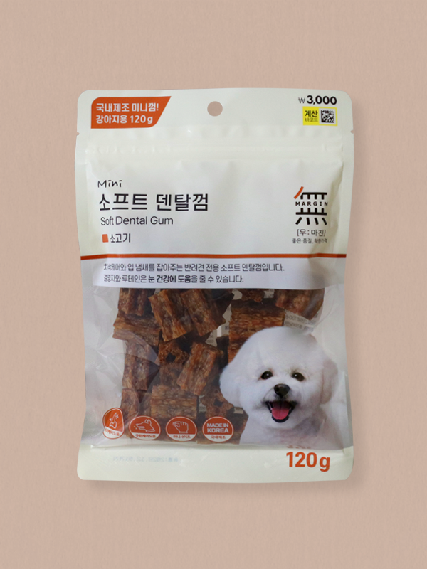 [펫] 바우와우 무마진 소프트 덴탈껌 미니 120 g 비프
