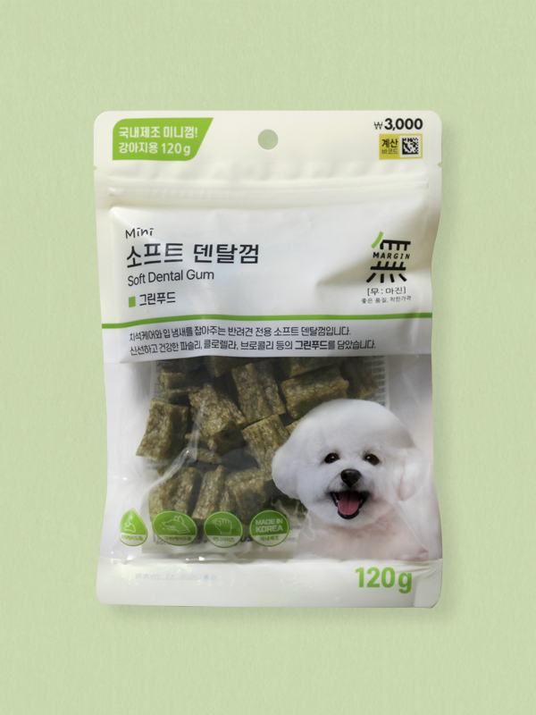 [펫] 바우와우 무마진 소프트 덴탈껌 미니 120 g 그린푸드