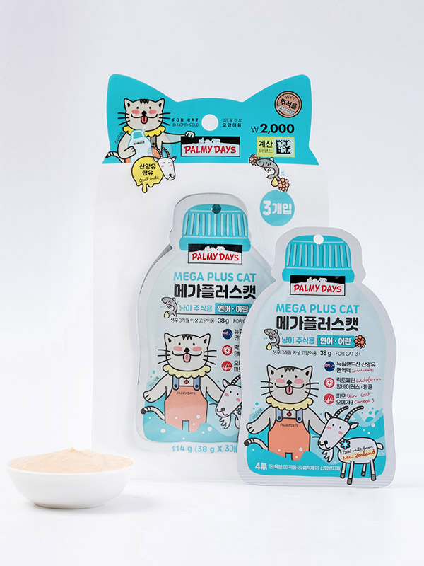 [펫] 파미데이즈 메가플러스캣 연어＆어란 38 g X 3개입