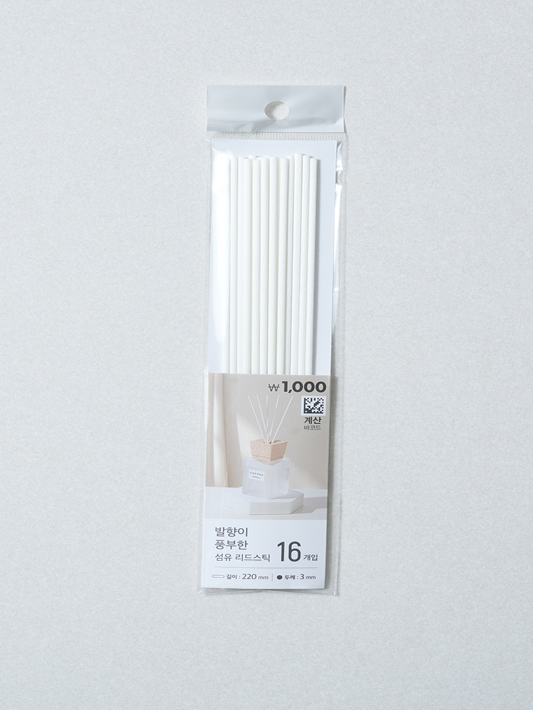 DIY 섬유 스틱 16개입 화이트