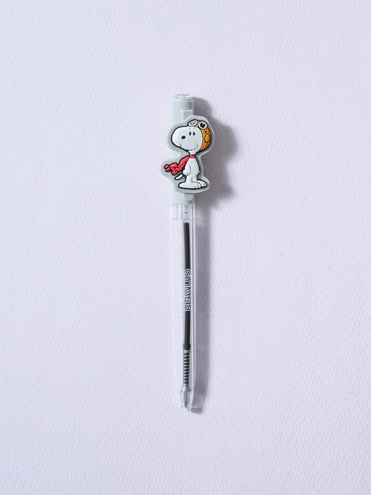 피너츠 고글 스누피 회전식 마스코트 볼펜 0.5 mm 블랙