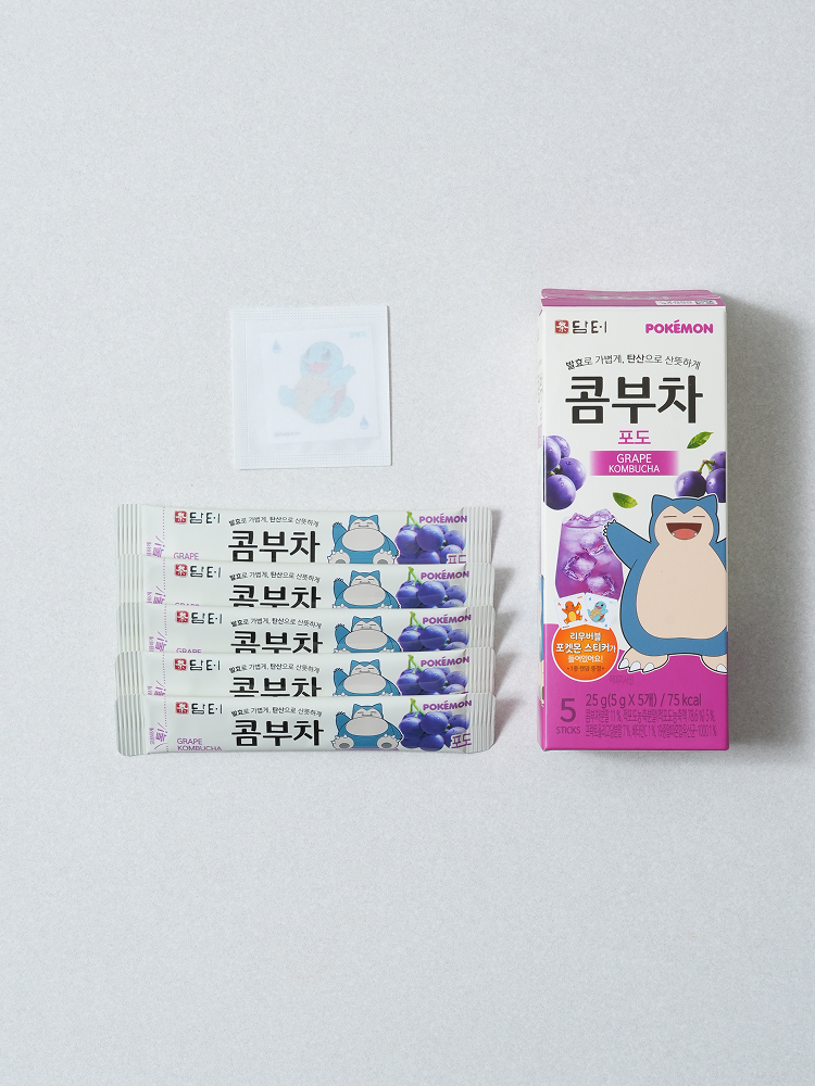 담터 포켓몬 콤부차 포도 5 g X 5개입