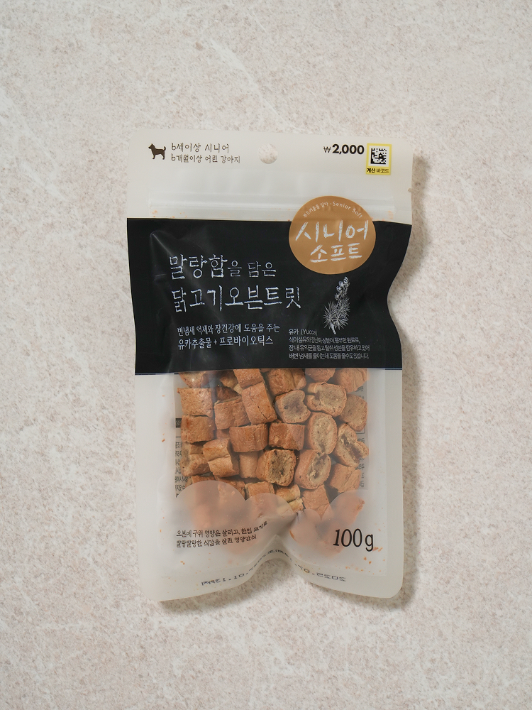 [펫] 시니어 소프트 닭고기 오븐 트릿 100 g