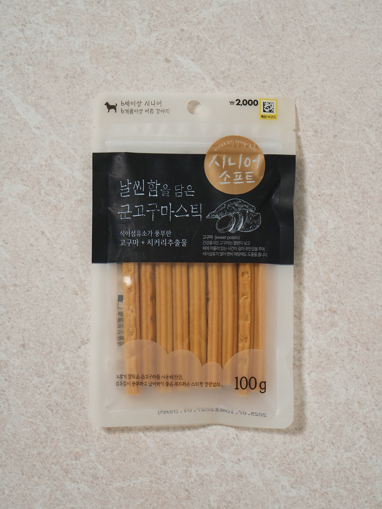 [펫] 시니어 소프트 군고구마 스틱 100 g