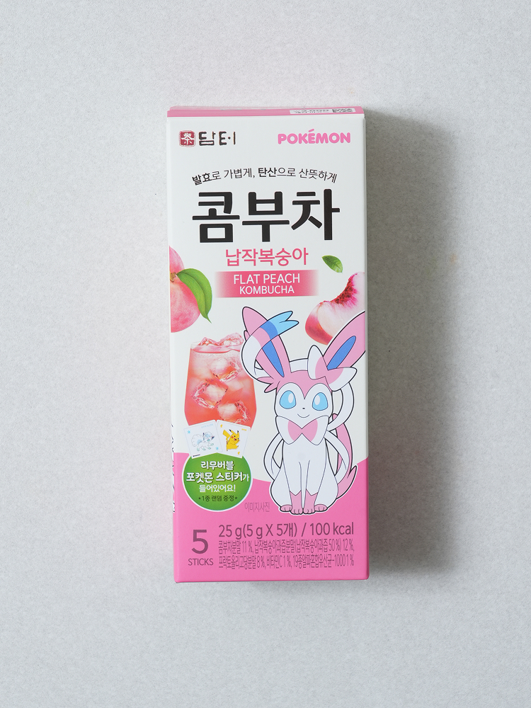 담터 포켓몬 콤부차 납작복숭아 5 g X 5개입