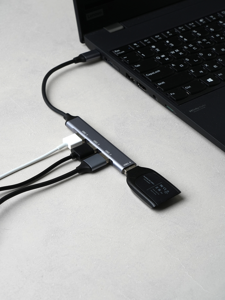 화성 일렉컴 C타입 to 허브 4포트 USB-A타입