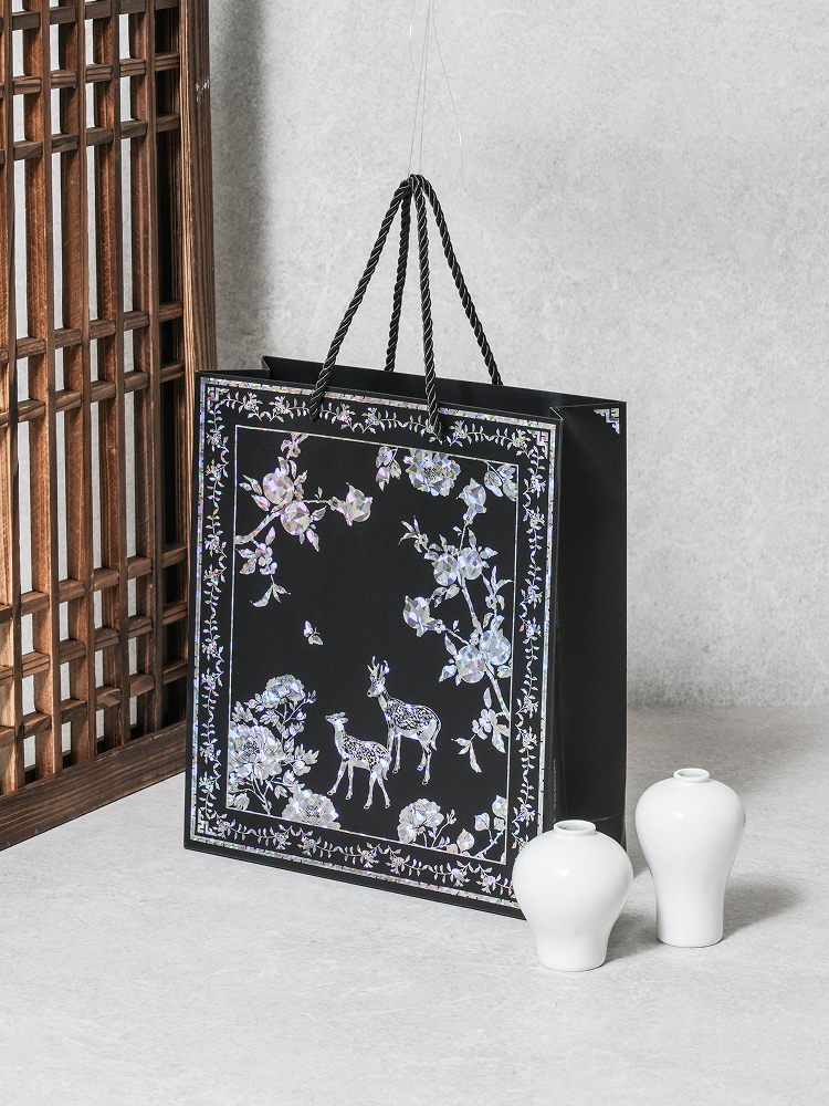 전통 쇼핑백 24 X 27 X 8.5 cm 자개