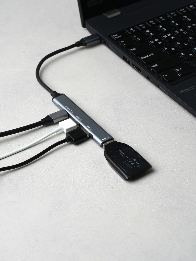Хаб Hwaseong Elecom Type-C на 4 порта USB-A+Type-C