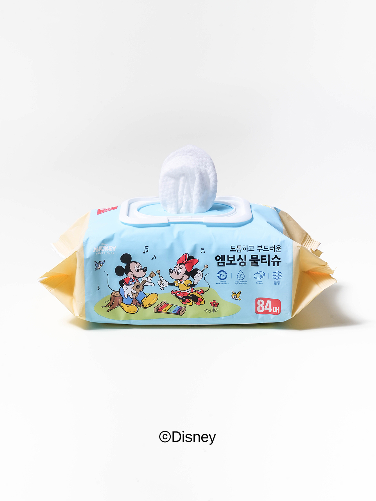 Влажные салфетки Disney Mickey & Friends с клапаном 84 шт.