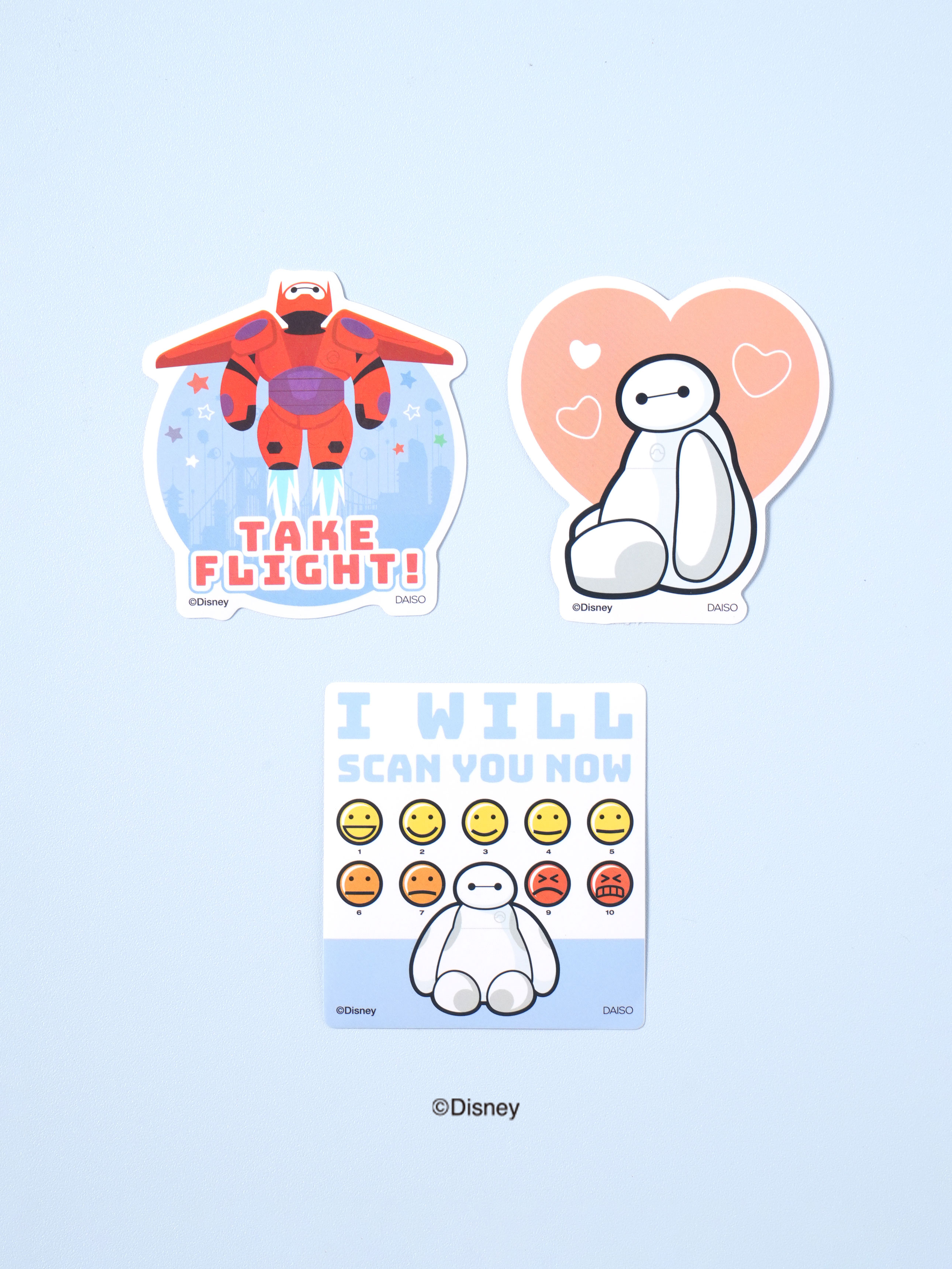 Фигурные стикеры Disney Baymax 3 шт.