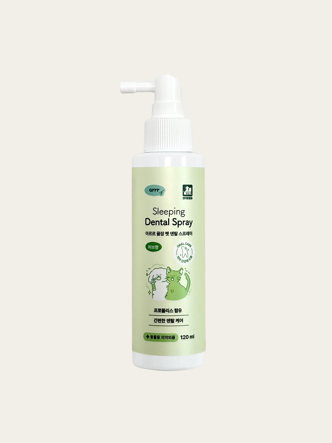 [펫] 아르르 꿀잠 펫 덴탈 스프레이 허브 향 120 ml