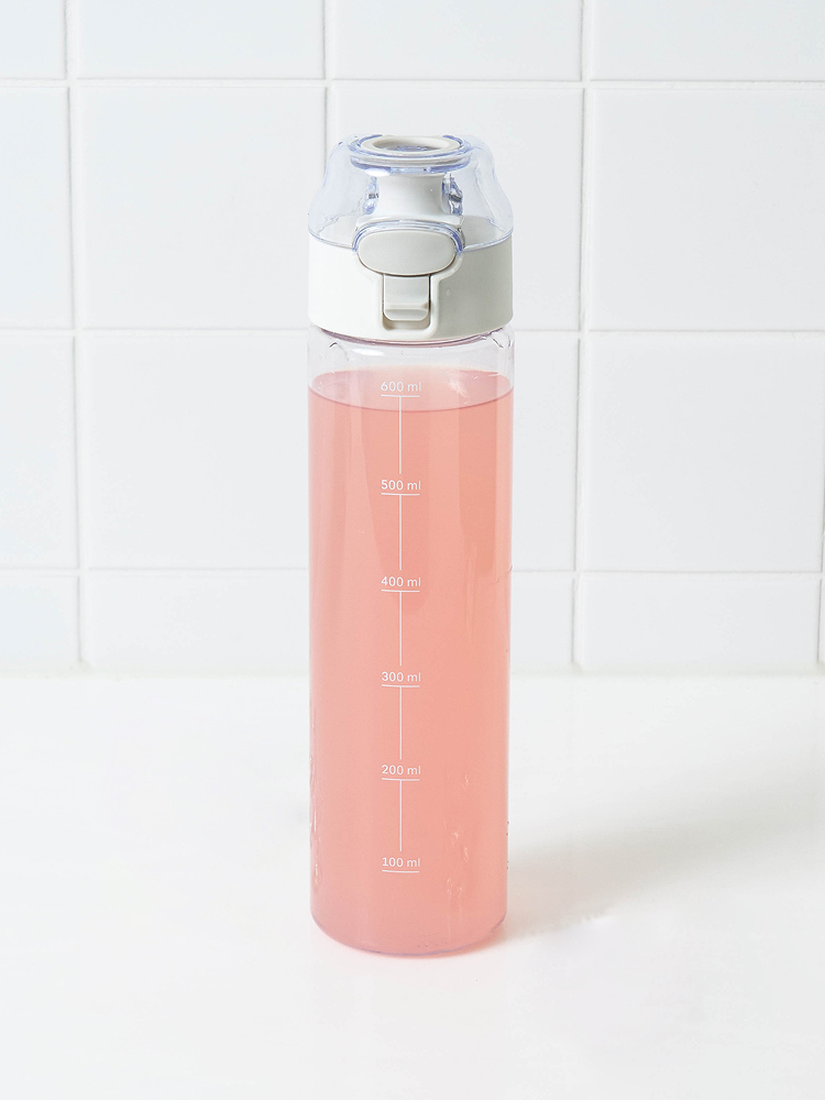 잠금 슬라이드 원터치 물병 700 ml 화이트
