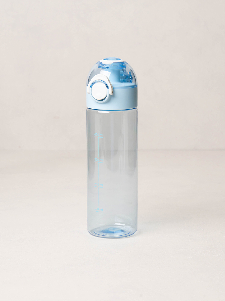 잠금 슬라이드 원터치 물병 550 ml 블루